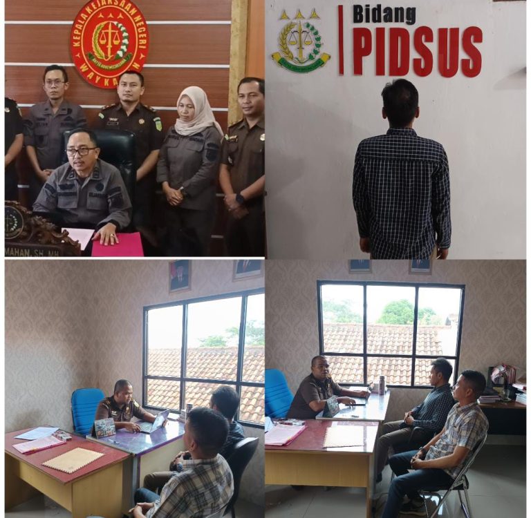 Ket. Foto : Kejari Way Kanan, gelar penyidikan perkara dugaan tindak pidana korupsi Program Bantuan Stimulan Perumahan Swadaya (BSPS) Tahun Anggaran 2023.