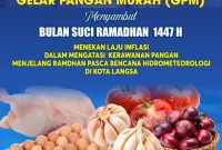 Ket. Foto : Benner Pasar Murah, Pemko Langsa