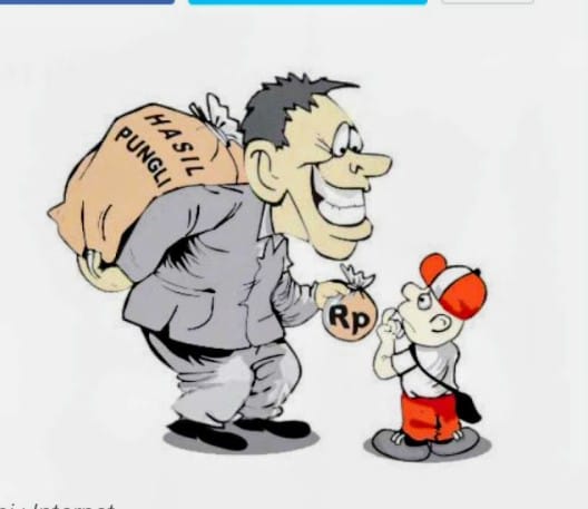 Ket. Foto : Karikatur Pengutipan Uang Yang Dianggap Jumlahnya Fantastis. 