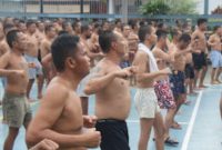 Ket. Foto : Senam Bersama Warga Binaan Lapas Pekanbaru