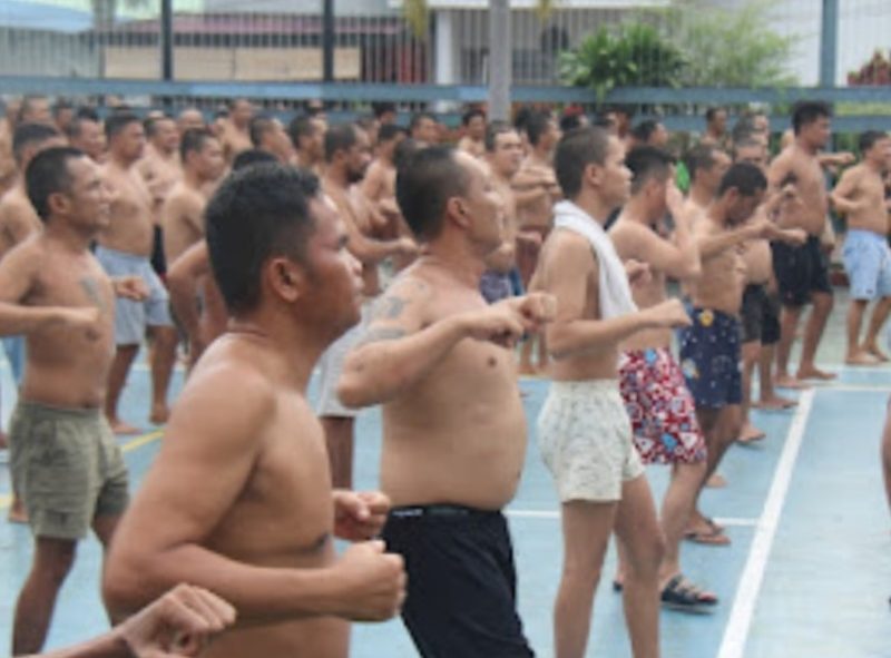 Ket. Foto : Senam Bersama Warga Binaan Lapas Pekanbaru