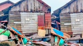Ket. Foto : kompleks perumahan Warga, yang rentan banjir
