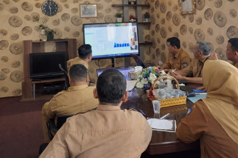 Ket. Foto : Pemerintah Kota (Pemko) Langsa menggelar rapat koordinasi, untuk memaksimalkan kinerja tim pendataan di lapangan