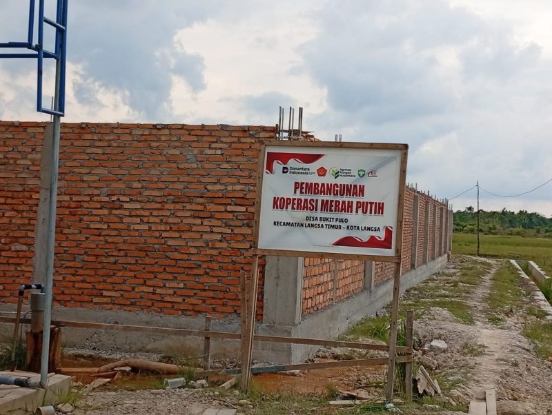 Ket. Foto : Pembangunan KDMP di Kota Langsa