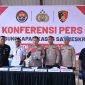 ket. Foto : Satuan Reserse Kriminal (Sat Reskrim) Polres Langsa menggelar konferensi pers pengungkapan kasus pemerkosaan. 
