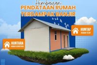 Ket. Foto : Skema pendataan hunian sementara dan hunian tetap korban banjir