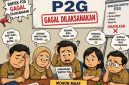 Keterangan foto : Katikatur gagalnya pelaksanaan Bimtek P2G