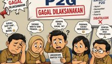 Keterangan foto : Katikatur gagalnya pelaksanaan Bimtek P2G