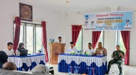 Keterangan foto : Panitia Pemilihan Geuchik (P2G) se-Kecamatan Langsa Barat mengikuti pelatihan bimbingan teknis (bimtek) di Aula Kantor Camat setempat, Rabu (6/5/2026). 