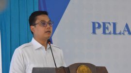 Keterangan foto : Walikota Langsa, Jeffry Sentana S. Putra, saat di kukuhkan sebagai Ketua  Komite Olahraga Masyarakat Indonesia (KORMI) Kota Langsa. 