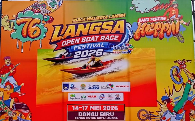 Keterangan foto : Baliho Langsa Open Boat Race Festival 2026 
