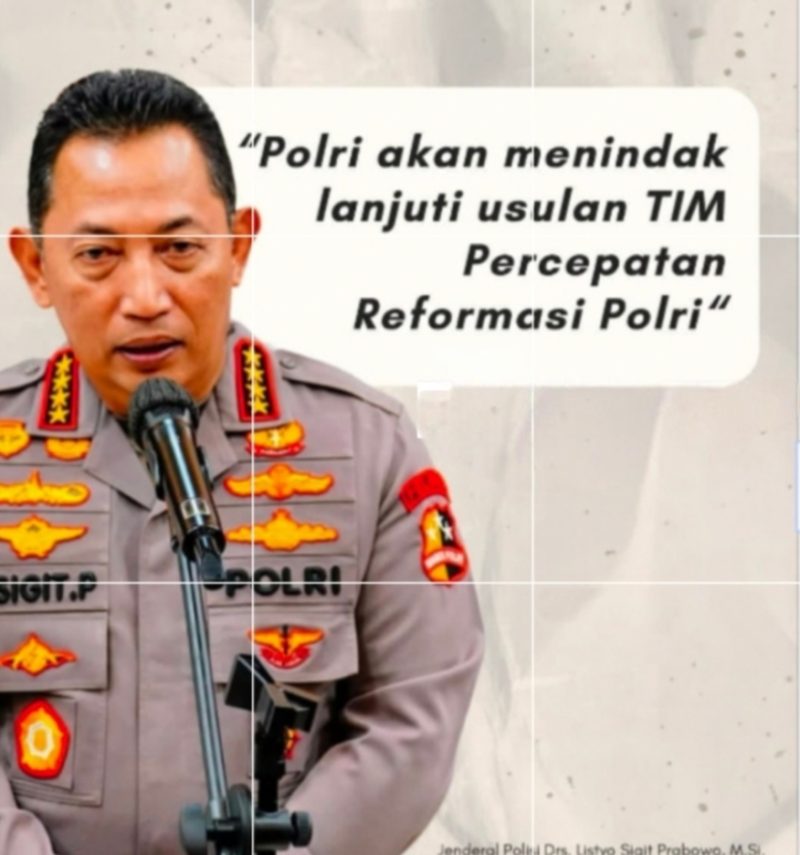 Keterangan foto : Kapolri Jenderal Pol Drs. Listyo Sigit Prabowo, M.Si., saat menyampaikan komitmen Polri untuk terus berbenah dan meningkatkan pelayanan kepada masyarakat. (ist/2026)