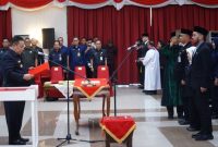 Keterangan Foto: Plt Gubri Riau SF Hariyanto melantik 238 pejabat eselon III dan IV di Lingkungan Pemprov Riau. (Foto : Mediacenter)