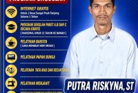 Keterangan foto : Benner program yang akan diwujudkan calon Geuchik Putra Riskyna: Sosok Muda Nomor Urut 3 
