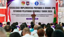 Keterangan foto : Sosialisasi Implementasi Posyandu 6 Bidang SPM Tahun 2026, yang berlangsung di Aula Rumah Jabatan Gubernur Nusa Tenggara Timur (NTT), Rabu (24/6/2026).