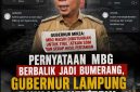 Keterangan Foto: Tangkapan layar unggahan kritik warganet terhadap pernyataan Gubernur Lampung terkait Program Makan Bergizi Gratis (MBG).
