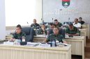 Keterangan Foto: Pangdam XIX/Tuanku Tambusai, Mayjen TNI M. Syech Ismed, S.E., M.Han., memimpin langsung pelaksanaan Tactical Floor Game (TFG) secara virtual bersama jajaran pejabat utama Kodam.