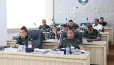 Keterangan Foto: Pangdam XIX/Tuanku Tambusai, Mayjen TNI M. Syech Ismed, S.E., M.Han., memimpin langsung pelaksanaan Tactical Floor Game (TFG) secara virtual bersama jajaran pejabat utama Kodam.