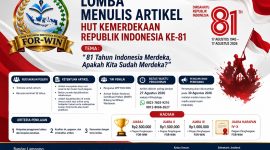 Keterangan foto: Tangkapan layar pengumuman lomba menulis artikel 
