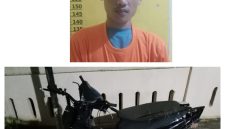 Keterangan foto: Polsek Bunut berhasil meringkus pelaku dan barang bukti pencurian dengan pemberatan beserta barang bukti sepeda motor hasil curian.