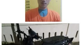 Keterangan foto: Polsek Bunut berhasil meringkus pelaku dan barang bukti pencurian dengan pemberatan beserta barang bukti sepeda motor hasil curian.