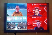 Keterangan Foto: Bupati Tapanuli Tengah Masinton Pasaribu memberikan arahan secara virtual, didampingi narasumber Dr. Nanty Haposan U.P. Simanungkalit, serta seluruh jajaran Pemkab Tapteng yang mengikuti sosialisasi secara hybrid.