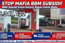 Keterangan Foto: Tangkapan layar spanduk penolakan terhadap praktik curang di SPBU 23.347.122 Gunung Katun, Baradatu.