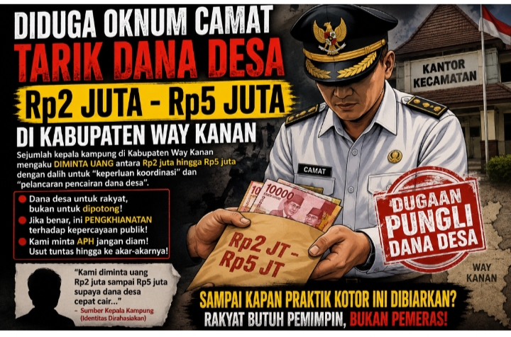 Keterangan Foto: Tangkap layar, dugaan penarikan dana desa oleh Camat.