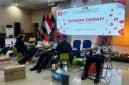 Keterangan Foto: Suasana kegiatan donor darah di Aula Kantor Imigrasi Kelas I TPI, Jalan Teratai, Kecamatan Sukajadi, Kota Pekanbaru.


