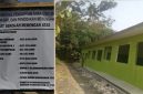 Keterangan foto: Plang proyek revitalisasi SMAN 2 Blambangan Umpu terpampang di lokasi pengerjaan. 
