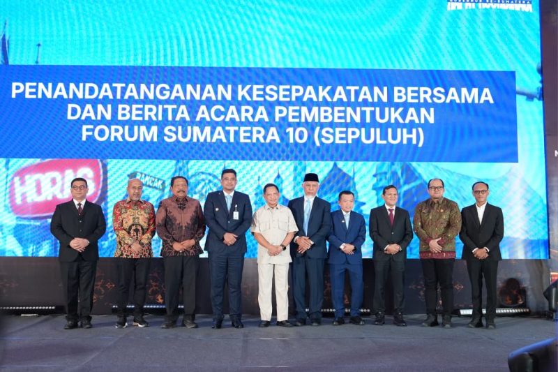 Keterangan foto : Peserta Rapat Koordinasi Gubernur se-Sumatera di JW Marriott Hotel, Medan, Rabu (9/9/2026). .