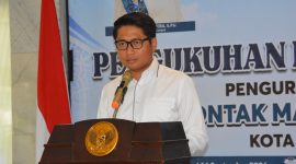 Keterangan foto: Wakil Wali Kota Langsa Muhammad Haikal Alfisyahrin saat pengukuhan Pengurus Daerah Badan Kontak Majelis Taklim (PD BKMT) Kota Langsa periode 2025–2030.