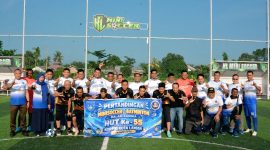 Keterangan foto: Peserta yang akan berlaga pada pertandingan minisoccer dalam rangka memperingati HUT KORPRI ke-55 tahun 2026 di Lapangan KL Kupi, Kecamatan Langsa Baro.