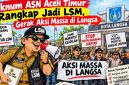 Keterangan foto: Ilustrasi aksi demonstrasi yang diduga melibatkan oknum ASN dengan mengatasnamakan LSM di Kota Langsa.